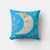 可愛い半月青 クッション (正面)