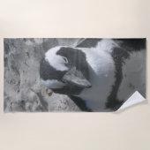 可愛い南アフリカペンギンビーチタオル ビーチタオル (正面)