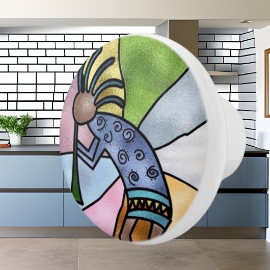 可愛い南西部の部屋のデコフェイクールステンドグラス セラミックノブ