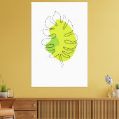 可愛い単線アートの熱帯性単株 キャンバスプリント (インサイチュ (リビング))