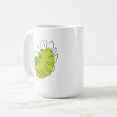 可愛い単線アートの熱帯性単株 コーヒーマグカップ (正面左)