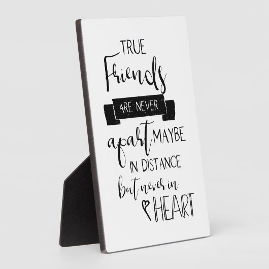 可愛い友情引用文真の友達は決して離れない フォトプラーク (側面)