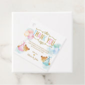 可愛い双子の男の子の女の子がベビーシャワーありがとう フェイバータグ (インサイチュ)