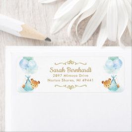 可愛い双子の男の子テディはベビーシャワーのラベル ラベル