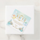 可愛い双子ボーイズ象の赤ちゃんシャワーありがとう フェイバータグ (インサイチュ)