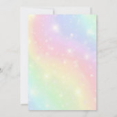 可愛い双子ユニコーンパーティの招待状 招待状 (裏面)