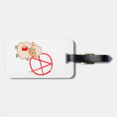 可愛い反抗的な漫画の羊のラゲッジタグ ラゲッジタグ (裏面横)