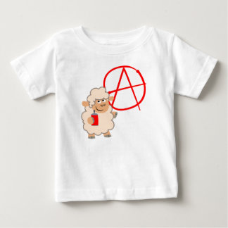 可愛い反抗的な漫画の羊ベビーTシャツ ベビーTシャツ