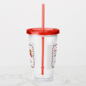 可愛い可愛いテントウムシが赤ちゃんシャワーを浴びる アクリルタンブラー (右)