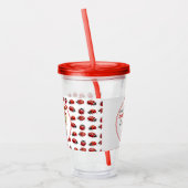 可愛い可愛いテントウムシが赤ちゃんシャワーを浴びる アクリルタンブラー (左)