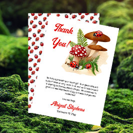 可愛い可愛いテントウムシが赤ちゃんシャワーを浴びる サンキューカード