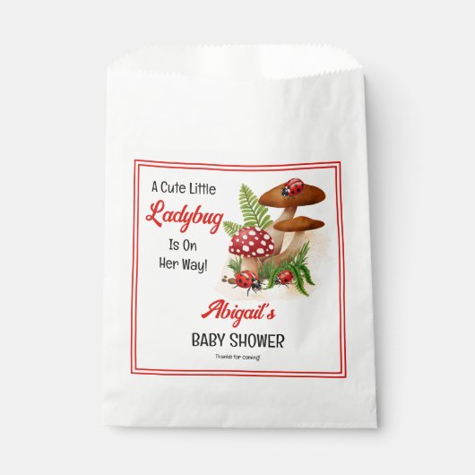 可愛い可愛いテントウムシが赤ちゃんシャワーを浴びる フェイバーバッグ (正面)