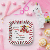 可愛い可愛いテントウムシが赤ちゃんシャワーを浴びる ペーパープレート (パーティー)