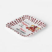 可愛い可愛いテントウムシが赤ちゃんシャワーを浴びる ペーパープレート (傾斜あり)