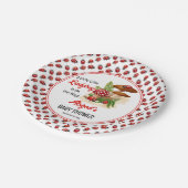 可愛い可愛いテントウムシが赤ちゃんシャワーを浴びる ペーパープレート (アングル)