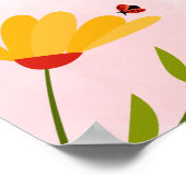 可愛い可愛いテントウムシが赤ちゃんシャワーを浴びる ポスター (角)