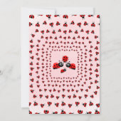 可愛い可愛いテントウムシが赤ちゃんシャワーを浴びる 招待状 (裏面)