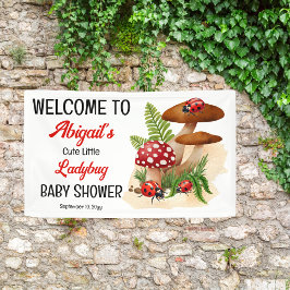 可愛い可愛いテントウムシが赤ちゃんシャワーを浴びる 横断幕