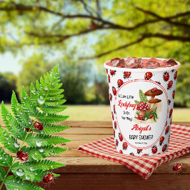 可愛い可愛いテントウムシが赤ちゃんシャワーを浴びる 紙コップ