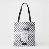 可愛い可愛い猫パーソナライズされたたち トートバッグ (正面)