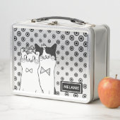 可愛い可愛い猫パーソナライズされたたち メタルランチボックス (インサイチュ)