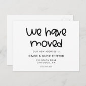 可愛い台本引越しのお知らせ葉書 案内ポストカード (正面/裏面)