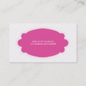 可愛い名刺の甘いケーキのベーカリーピンク赤 名刺 (裏面)