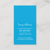 可愛い名刺スイートケーキベーカリー青赤 名刺 (裏面)