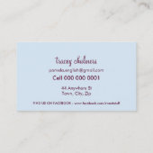 可愛い名刺スイートケーキベーカリー青赤 名刺 (裏面)