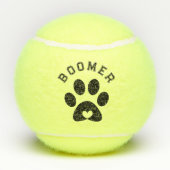 可愛い名前をカスタムするドッグキャットポートイギフト テニスボール (裏面)