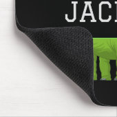 可愛い名前パーソナライズされた恐竜ブラック マウスパッド (コーナー)