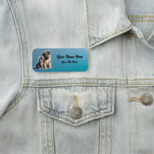 可愛い名札子猫と子犬の名札 名札 (インサイチュ)