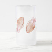 可愛い名門私立校風のサッカー秋女性は水の色を弓 フロストグラスビールジョッキ (中央)