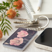 可愛い咲きチューリップパーソナライズされた- キーホルダー (正面右)