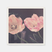 可愛い咲きチューリップパーソナライズされた- スタンダードカクテルナプキン (正面)