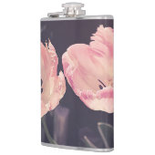 可愛い咲きチューリップパーソナライズされた- フラスク (左)