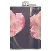 可愛い咲きチューリップパーソナライズされた- フラスク (裏面)