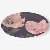 可愛い咲きチューリップパーソナライズされた- ペーパープレート (アングル)