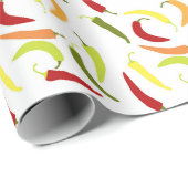 可愛い唐辛子タイル模様メキシコ ラッピングペーパー (ロールコーナー)