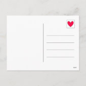 可愛い喜びと愛ハピーのクリスマス シーズンポストカード (裏面)