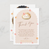 可愛い団子ベイビーシャワー写真サンキューカード (正面/裏面)