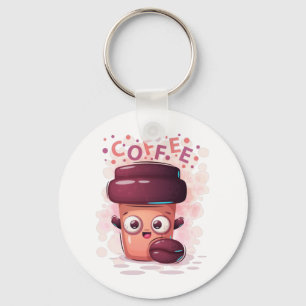 可愛い囲碁コーヒーカップ&コーヒー豆Tシャツボタン キーホルダー