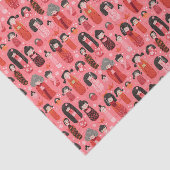 可愛い図解入りの、写真付きのこ日本のけしピンク 薄葉紙 (詳細)