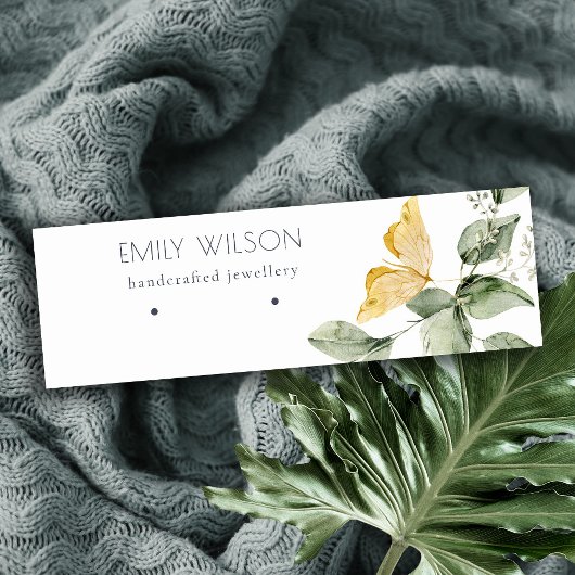 可愛い園葉蝶のイヤリングディスプレイ スキニー名刺