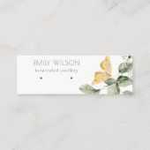 可愛い園葉蝶のイヤリングディスプレイ スキニー名刺 (正面)