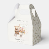 可愛い地元で育ったテディフローラカート赤ちゃんシャワー フェイバーボックス (裏面サイド)