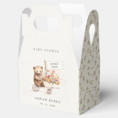 可愛い地元で育ったテディフローラカート赤ちゃんシャワー フェイバーボックス (オープン)