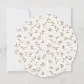 可愛い地元で育ったテディフローラカート赤ちゃんシャワー 招待状 (裏面)