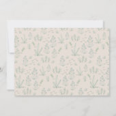 可愛い地元で育ったハリネズミのフローラバイクベビーシャワー サンキューカード (裏面)