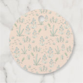 可愛い地元で育ったハリネズミのフローラバイクベビーシャワー フェイバータグ (裏面)